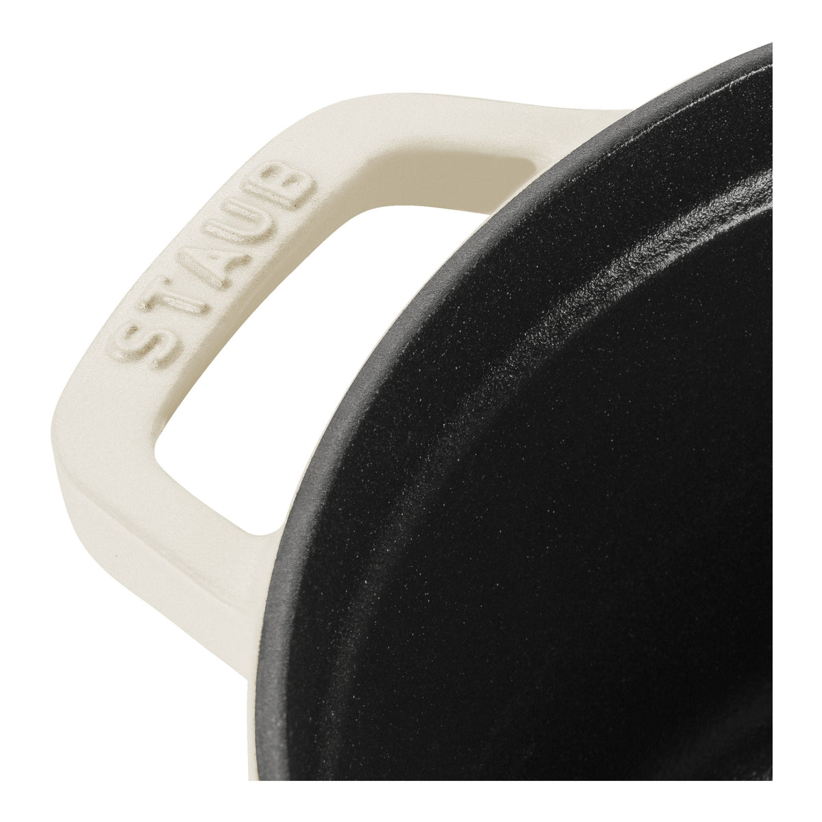 STAUB La Cocotte 5.25 L Cast Iron Round Cocotte, Cream-3