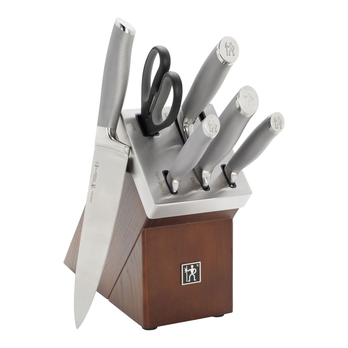 HENCKELS Modernist 7 Piece, Knife Block Set, Brown-0
