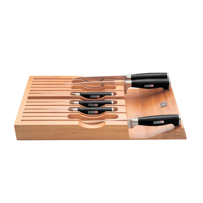 ZWILLING Bamboo Knife Storage Tray – In-Drawer Organizer for 13 Knives-4