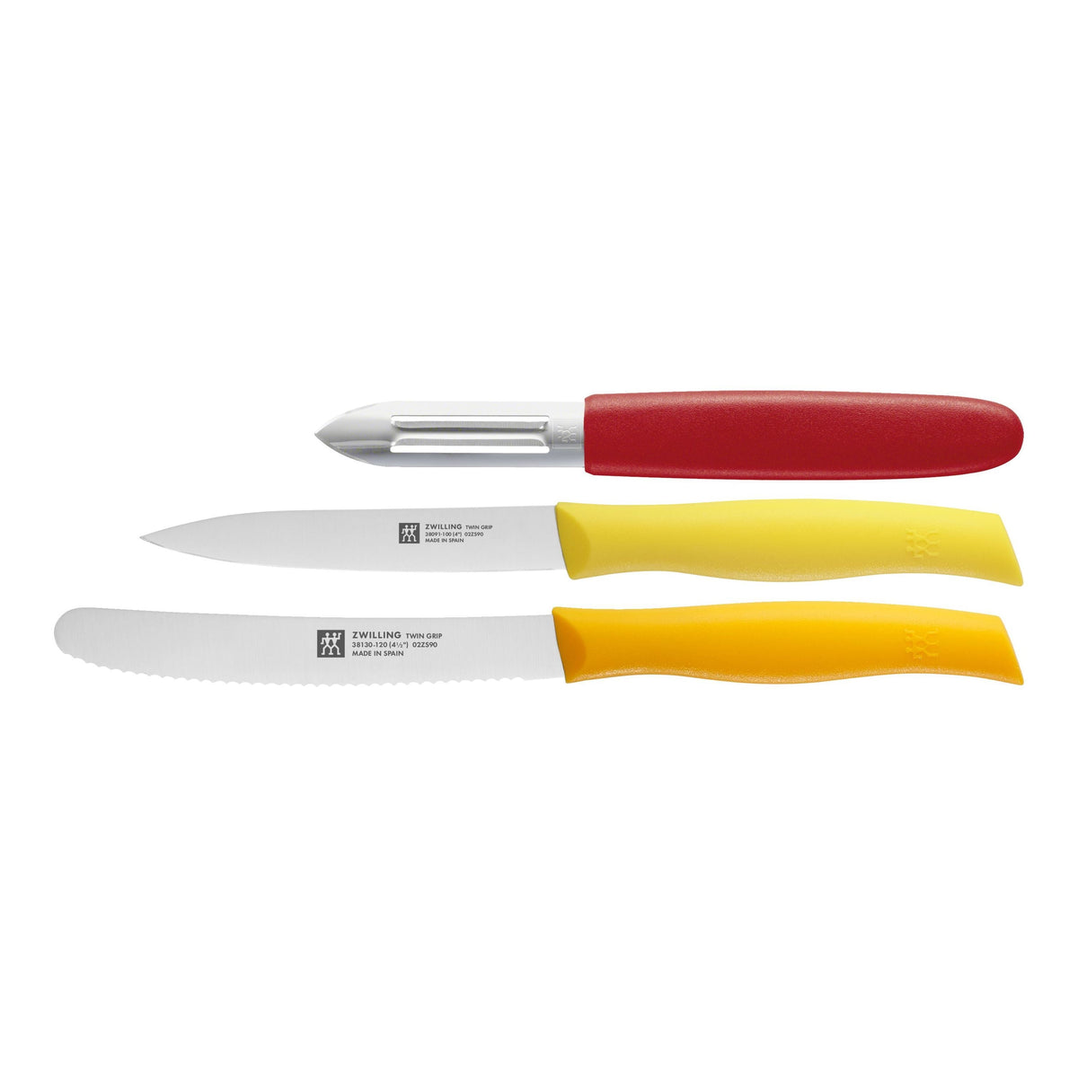 ZWILLING TWIN Grip 3 Piece Knife Set, Mixed Colours-0