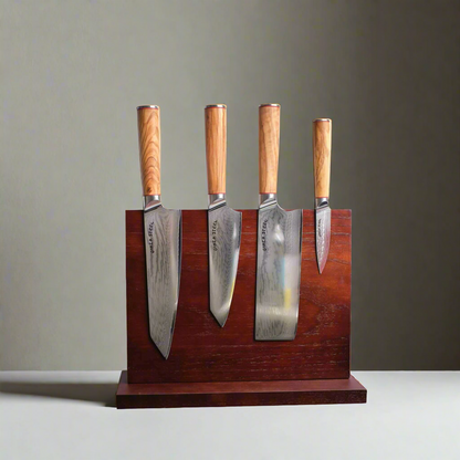 Ginza Steel KC Series MIA FIVE – 5-Piece Essential Knife Set with Magnetic Wood Block-3