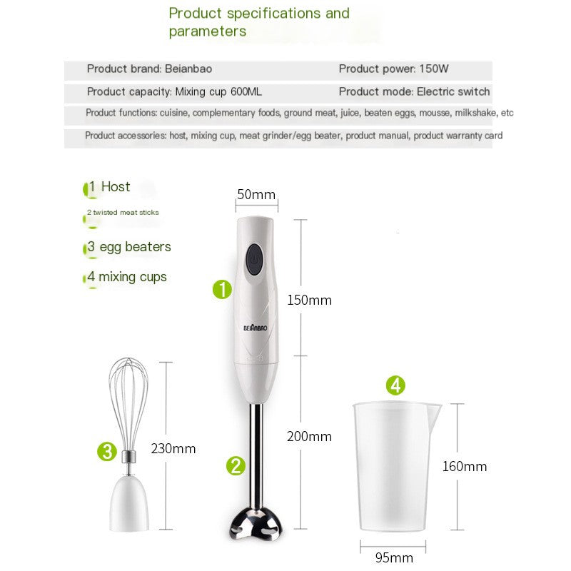 Handheld Cooking Stick Electric Mixer Set