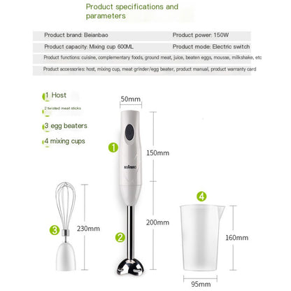 Handheld Cooking Stick Electric Mixer Set
