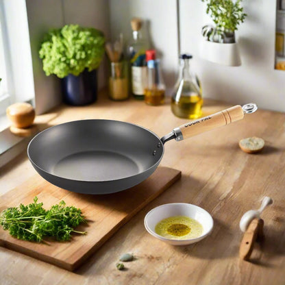 Yoshikawa Cook-Pal REN 28cm Nitrided Carbon Steel Frying Pan-2