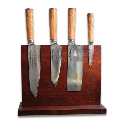 Ginza Steel KC Series MIA FIVE – 5-Piece Essential Knife Set with Magnetic Wood Block-0