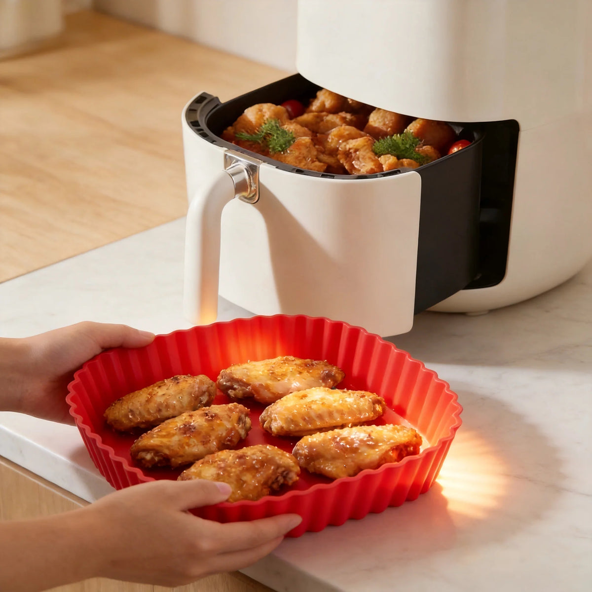 Reusable Silicone Air Fryer Pot